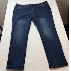 Xray Jeans Straight Leg Mens 46x30 Dark Wash Excellent Stretch Denim Indigo